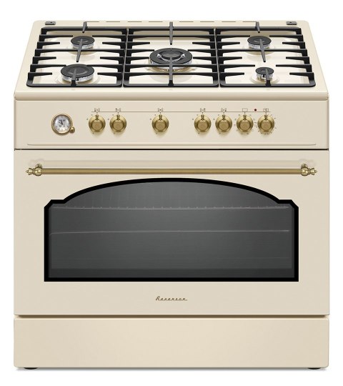 Ravanson Kuchnia gazowo elektryczna Ravanson Retro KWGE-90ARC (kremowy)
