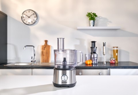 SEVERIN SEVERIN MULTI ROBOT KUCHENNY INOX, SZKLANY MIKSER KIELICHOWY 1,5 L, MŁYNEK 140 ML, POJEMNIK ROBOCZY 1,5 L, MOC 1200W KM3892