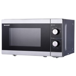 SHARP Kuchenka mikrofalowa SHARP YC-MS01E-S (800W; 20l; kolor srebrny) (WYPRZEDAŻ)