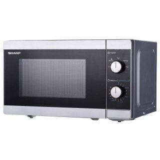 SHARP Kuchenka mikrofalowa SHARP YC-MS01E-S (800W; 20l; kolor srebrny) (WYPRZEDAŻ)