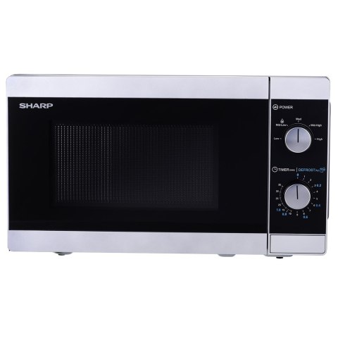 SHARP Kuchenka mikrofalowa SHARP YC-MS01E-S (800W; 20l; kolor srebrny) (WYPRZEDAŻ)