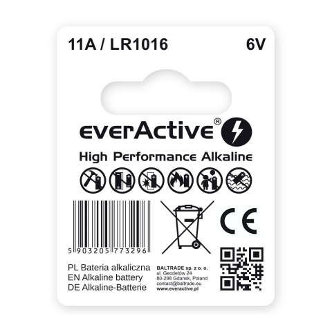 EverActive EVERACTIVE BATERIA DO PILOTA SAMOCHODOWEGO 11A LR1016 MN11 BLISTER 1 SZT. 11ABL1