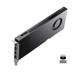 PNY Technologies PNY RTX PRO 4000 Blackwell, 24 GB GDDR7 ECC 192-bit, 140W, PCI Express 5.0 x16, 4 x Display Port 2.1, ATX bracket, 1x CEM5 16-pi