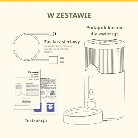 Panasonic Podajnik karmy dla zwierząt Panasonic CP-JNF01CW, biały