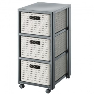 Rotho ROTHO Regał duży z 3 szufladami COUNTRY cappucino/antracyt (WYPRZEDAŻ)