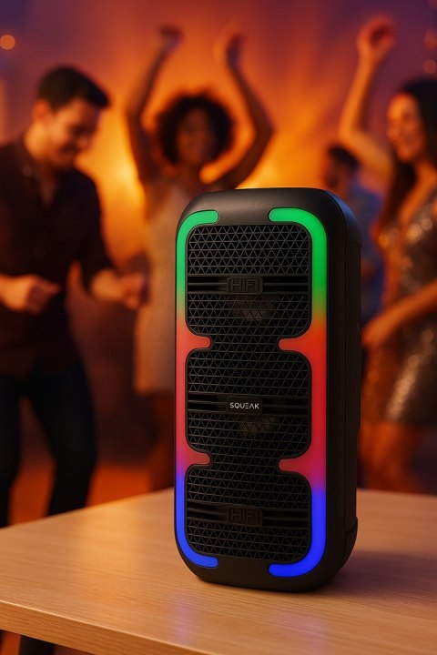 SQUEAK SQUEAK GŁOŚNIK KARAOKE BEATONE BLUETOOTH 5.3, 45W RADIO FM, MICROSD, AUX, USB, USB-C SQ1009