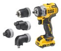 DeWalt Wiertarko-wkrętarka z 4 głowicami 12V DCD703L2T DEWALT
