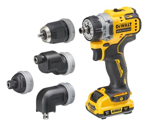 DeWalt Wiertarko-wkrętarka z 4 głowicami 12V DCD703L2T DEWALT