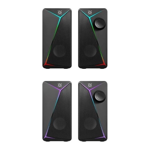 Defender DEFENDER GLOSNIKI PC J5 2.0 6W LED USB CZARNE 65965