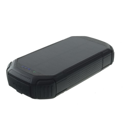 PowerNeed POWERNEED POWER BANK Z PANELEM SOLARNYM 20000MAH LI-POLY PV 1,5W QI 2A USB QC 3.0 LED POWER DELIVERY CZARNY S20000C