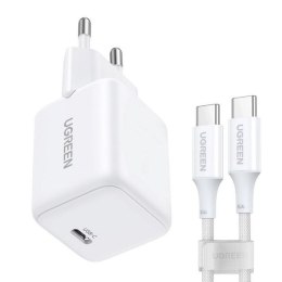 UGREEN Ładowarka sieciowa Ugreen X513 30W GaN 1x USB-C + kabel USB-C 1m - biała