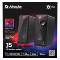 Defender DEFENDER GLOSNIKI PC J5 2.0 6W LED USB CZARNE 65965