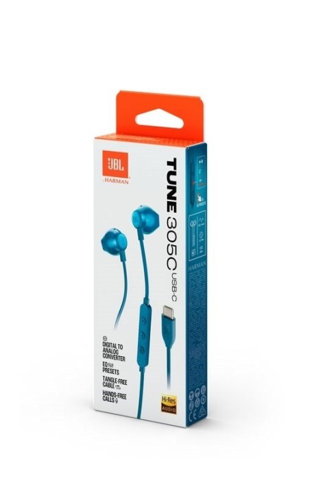 JBL Słuchawki douszne JBL Tune 305C Niebieski