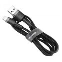 Baseus BASEUS KABEL LIGHTNING USB 2,4A 1M SZARO-CZARNY