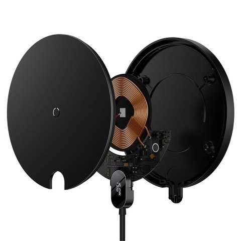 Baseus BASEUS ŁADOWARKA INDUKCYJNA LED 15W (CZARNA)