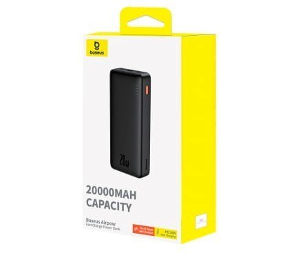 Baseus BASEUS POWERBANK AIRPOW 20000MAH 20W (CZARNY)