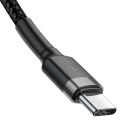 Baseus Kabel Baseus CATKLF-GG1 (USB typu C M - USB typu C M; 1m; kolor szaro-czarny)