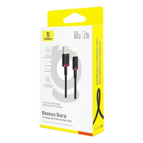 Baseus Kabel Baseus Dura USB-Typ C 60W 1m (czerwono-czarny)