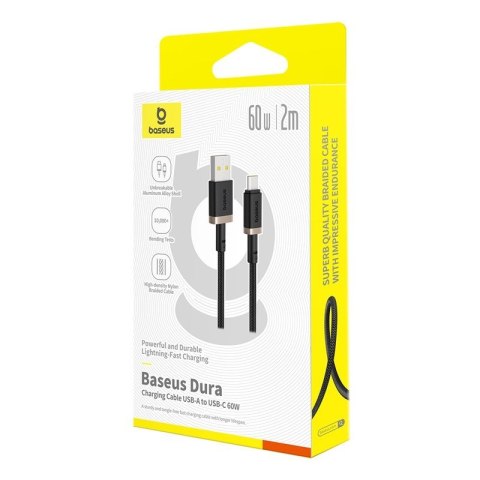 Baseus Kabel Baseus Dura USB-Typ C 60W 2m (czarno-złoty)