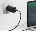 Baseus Ładowarka sieciowa Baseus GaN2 Lite, USB + USB-C, 65W, EU (czarna)