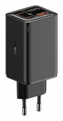 Baseus Ładowarka sieciowa Baseus GaN6 Pro FastCharger 2C+2U 65W EU (cluster black)