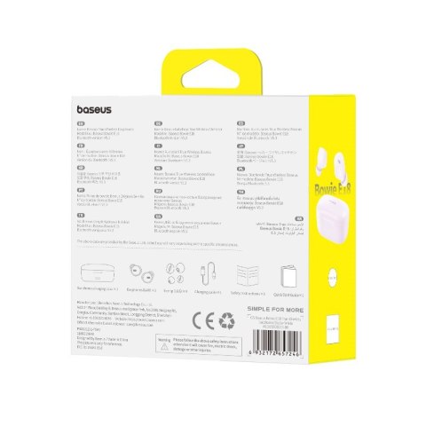 Baseus Słuchawki bezprzewodowe Baseus Bowie E18 (fioletowy)