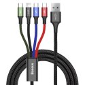 Baseus Zestaw kabli zasilający Baseus CA1T4-B01 (USB - Lightning, Micro USB, USB typu C ; 1,2m; kolor czarny)