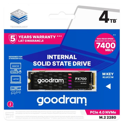 GoodRam SSD GOODRAM PX700 M.2 PCIe 4x4 4TB RETAIL