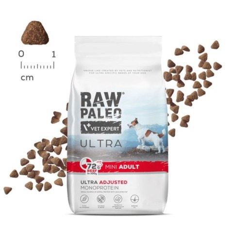 VetExpert VetExpert Raw Paleo Ultra Beef Mini Adult - Karma sucha dla psów - 8kg (WYPRZEDAŻ)