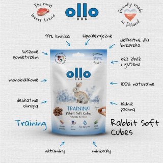 OLLO Ollo Air Dried Training Rabbit Cubes dla psa 80g