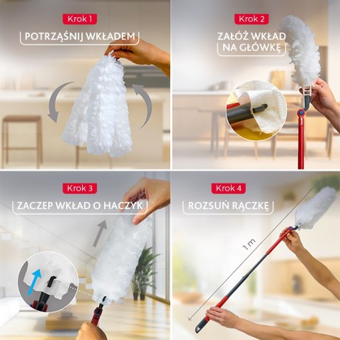 VILEDA Miotełka do kurzu Vileda z długą rączką + 1 wkład Flex&Catch