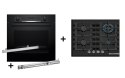 BOSCH Zestaw piekarnik BOSCH HBA514BB3 + prowadnice teleskopowe BOSCH HEZ538000 + płyta gazowa BOSCH PNH6B6K40