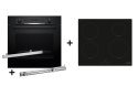 BOSCH Zestaw piekarnik BOSCH HBA514BB3 + prowadnice teleskopowe BOSCH HEZ538000 + płyta indukcyjna BOSCH PUE611BB5E