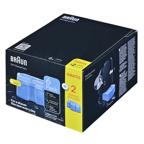 Braun Wkład czyszczący do golarek 8-pak CCR6+2 BRAUN