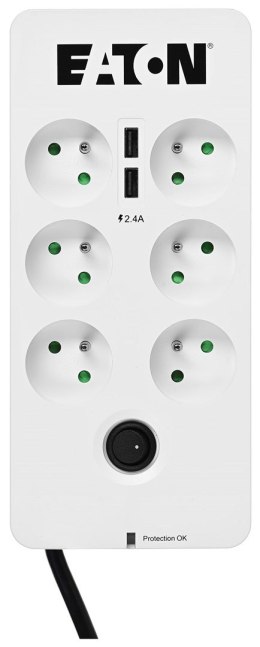 EATON Listwa przeciwprzepięciowa EATON PB6UF (6 x UTE; 10 A; kolor biały)