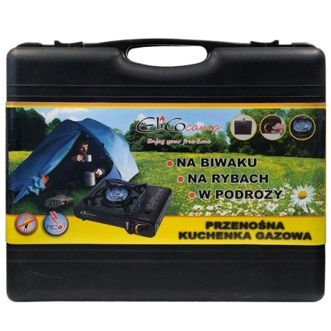 ELICO ELICO BDZ-155B Kuchenka gazowa turystyczna walizkowa kempingowa na Kartusze 2,2KW, Zapalnik Piezo.