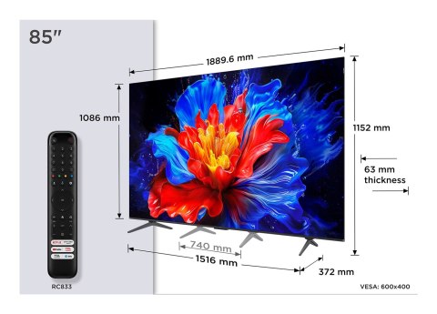 TCL Telewizor 85" TCL 85P89K