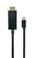 GEMBIRD Kabel GEMBIRD CC-mDP-HDMI-6 (Mini DisplayPort M - HDMI M; 1,8m; kolor czarny)
