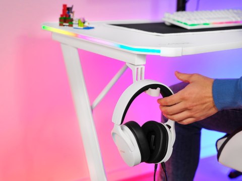 Trust Biurko gamingowe TRUST GXT 709W LUMINUS RGB WHITE