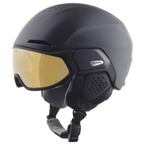 ALPINA Kask zimowy ALPINA ALTO Q-Lite black matt (gold mirror) 55-59