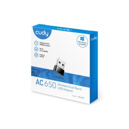 CUDY Karta sieciowa CUDY WU650 AC650 USB 2.0 Nano