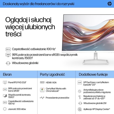 Hewlett-Packard MONITOR HP LED IPS 23,8" 524sa (94C36E9) (WYPRZEDAŻ)