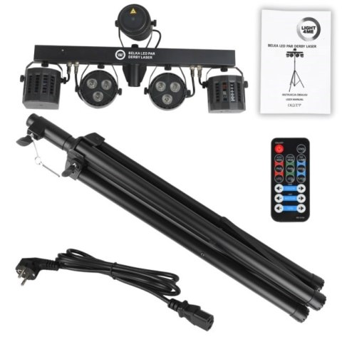 Light4Me LIGHT4ME BELKA LED PAR DERBY LASER - Multiefekt świetlny, zestaw, oświetlenie disco
