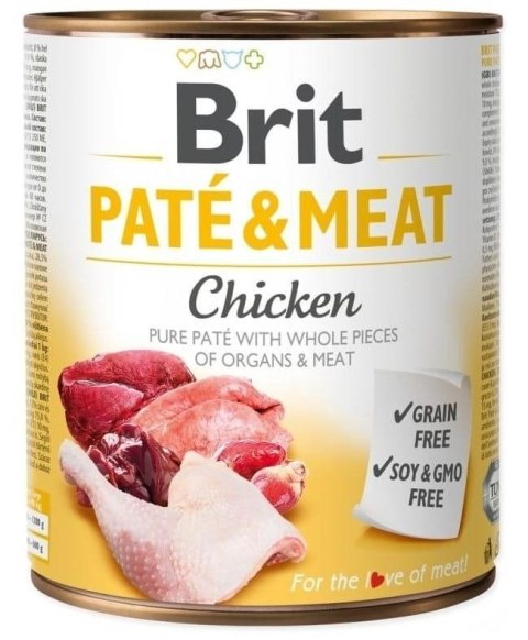 Brit BRIT Paté & Meat z Kurczakiem - mokra karma dla psa - 800 g