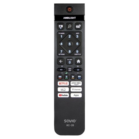 SAVIO SAVIO PILOT UNIWERSALNY/ZAMIENNIK DO TV PHILIPS - SMART TV RC-26