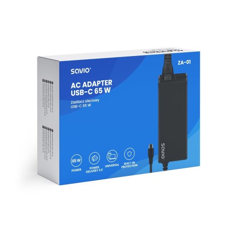 SAVIO SAVIO ZASILACZ SIECIOWY USB-C 65W ZA-01