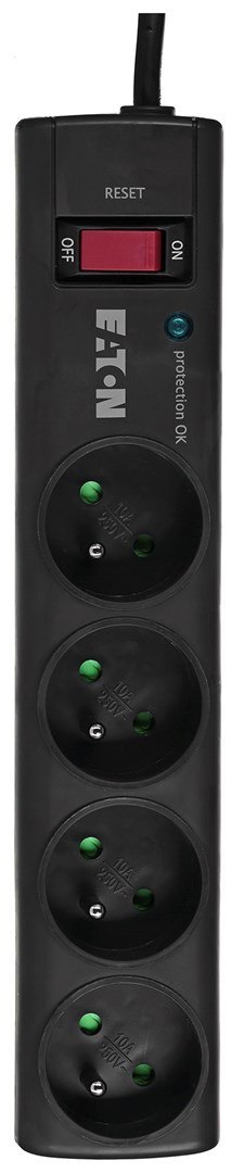 EATON Listwa przeciwprzepięciowa EATON PS4F (4 x UTE; 10 A; kolor czarny)