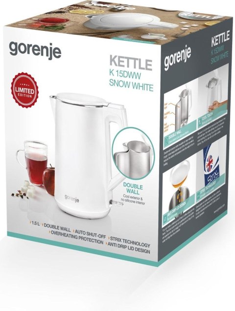 Gorenje Czajnik elektryczny Gorenje K15DWW 1,5l (biały)