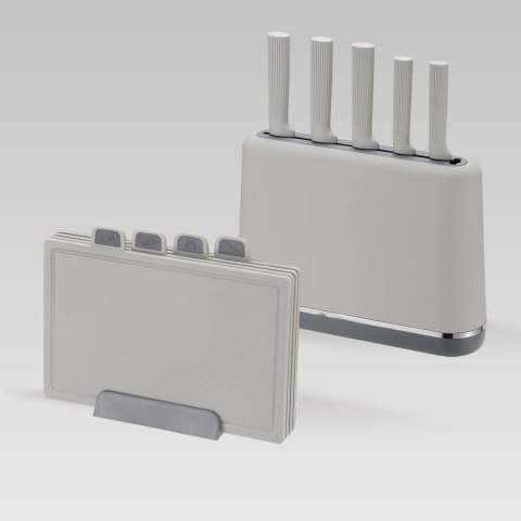 Maestro Zestaw noży i desek na podstawce MR-1412-GREY MAESTRO