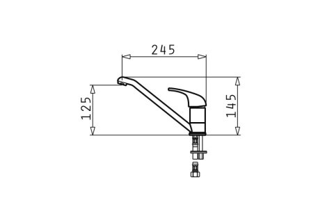 PYRAMIS Bateria PYRAMIS ASALIA granit czarny 090918401 kuchenna czarna nakrapiana